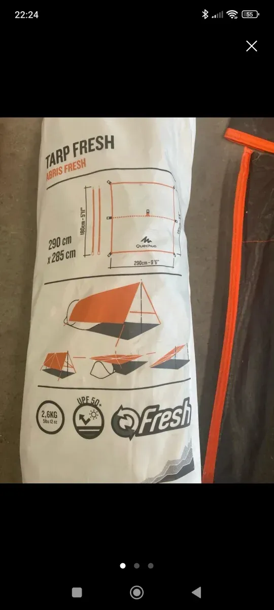 Toldo Tarp  con bordon cosido, caravana Camper