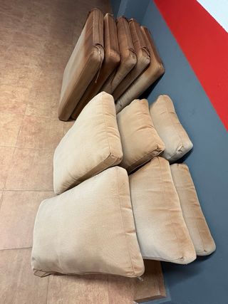 Cojines de exterior beige/marrón