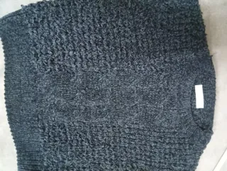 Jersey negro crop top