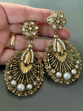 Orecchini Clip Vintage Anni '80 Dorati