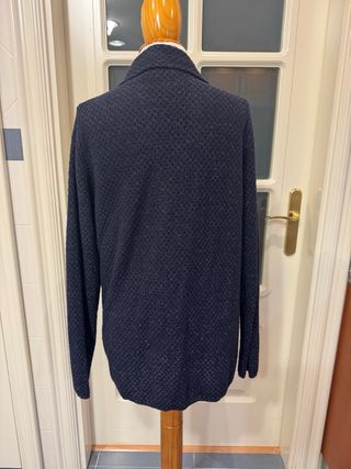 Chaqueta Massimo Dutti Italiana Azul tela punto