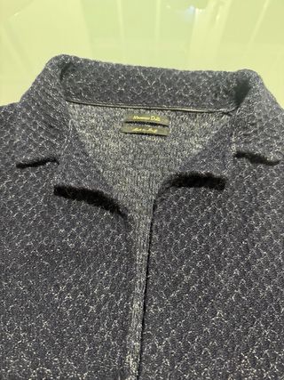 Chaqueta Massimo Dutti Italiana Azul tela punto