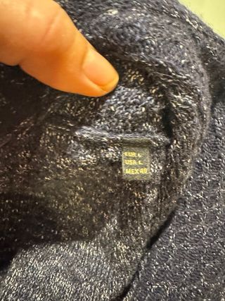 Chaqueta Massimo Dutti Italiana Azul tela punto