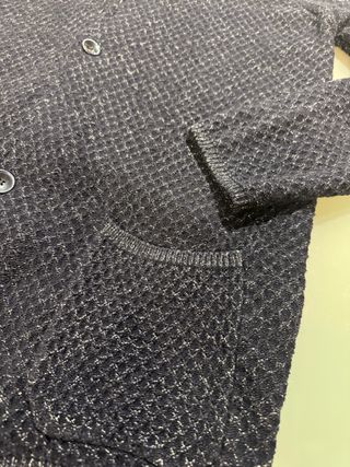 Chaqueta Massimo Dutti Italiana Azul tela punto