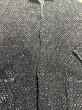 Chaqueta Massimo Dutti Italiana Azul tela punto