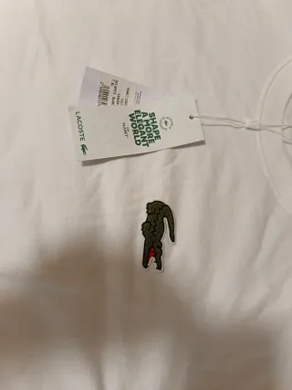 Camiseta Lacoste Blanca Talla Única