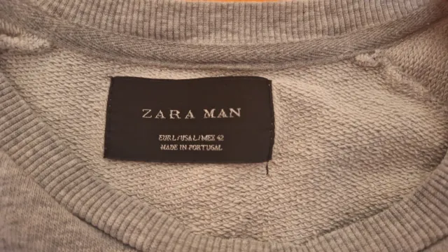 Maglione Zara Grigio con Zip Laterali