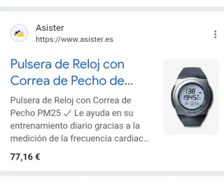 Reloj pulsómetro Beurer  pm 25 deportivo.