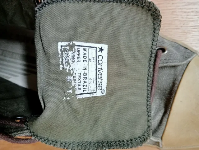 Zapatillas Converse hemp, altas y beige.