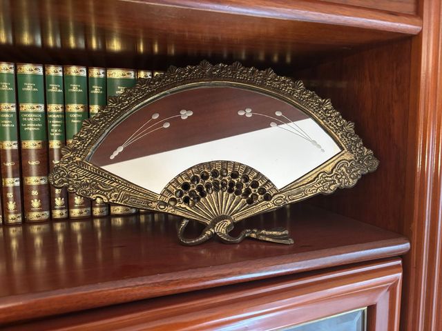 Espejo decorativo bronce abanico