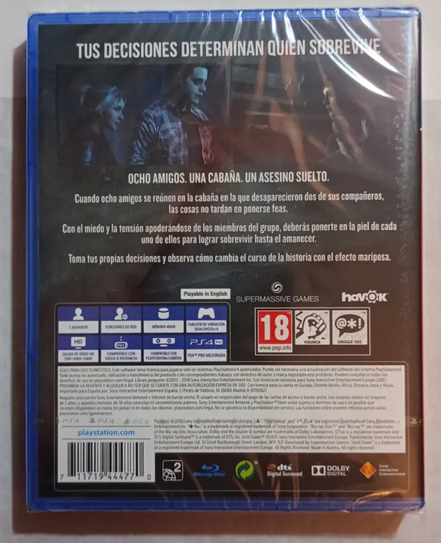 Until Dawn PS4 lacrado ES