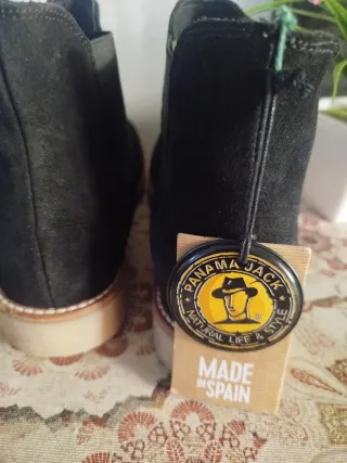 Botines Panama Jack Mujer Negros