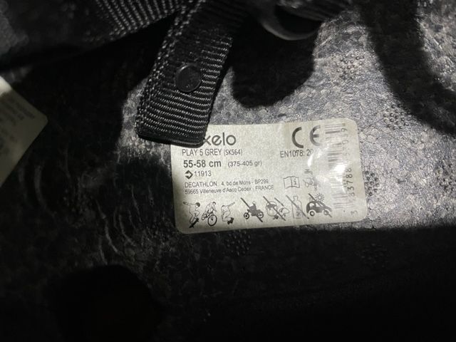 Casco Decathlon 55-58cm Gris