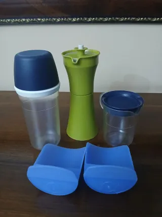 Set Tupperware Vintage Blu/Verde