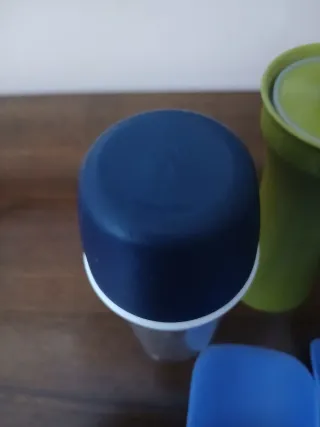 Set Tupperware Vintage Blu/Verde