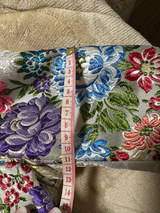 Traje Fallera multicolor + corpiño ml rojo/fresa