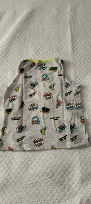 Canotta neonato stampe vintage