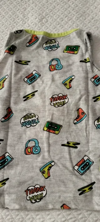 Canotta neonato stampe vintage