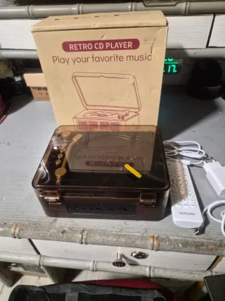 Radio CD Retro Bluetooth USB y micro sd con mando