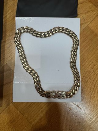Cadena Hugo Boss Acero Chapado Oro