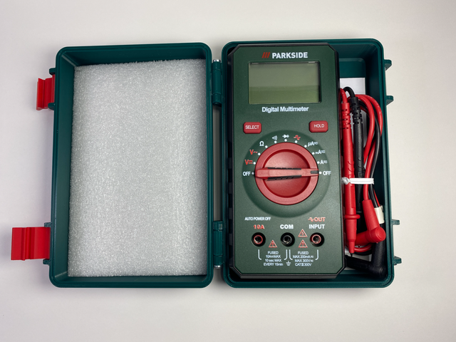 Caja robusta para multímetro Parkside