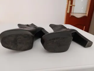 Botines Zara Tacón Plataforma Negro