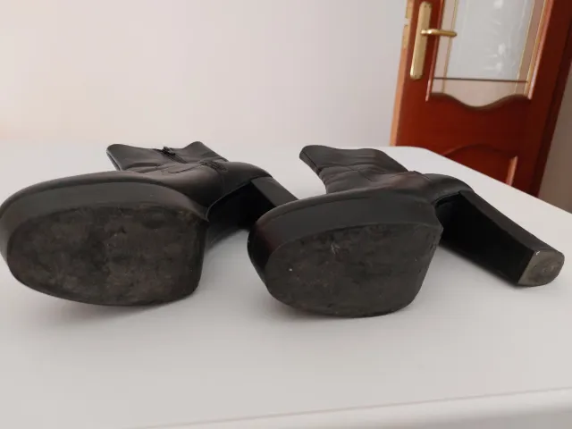 Botines Zara Tacón Plataforma Negro