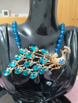 Collana vintage artigianale pavone