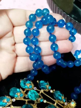 Collana vintage artigianale pavone