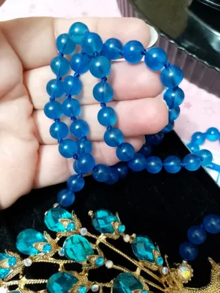 Collana vintage artigianale pavone