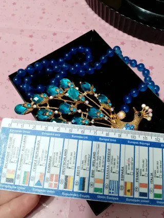 Collana vintage artigianale pavone