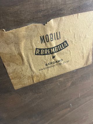 Credenza Anni '50 Italiana Legno e Vetro