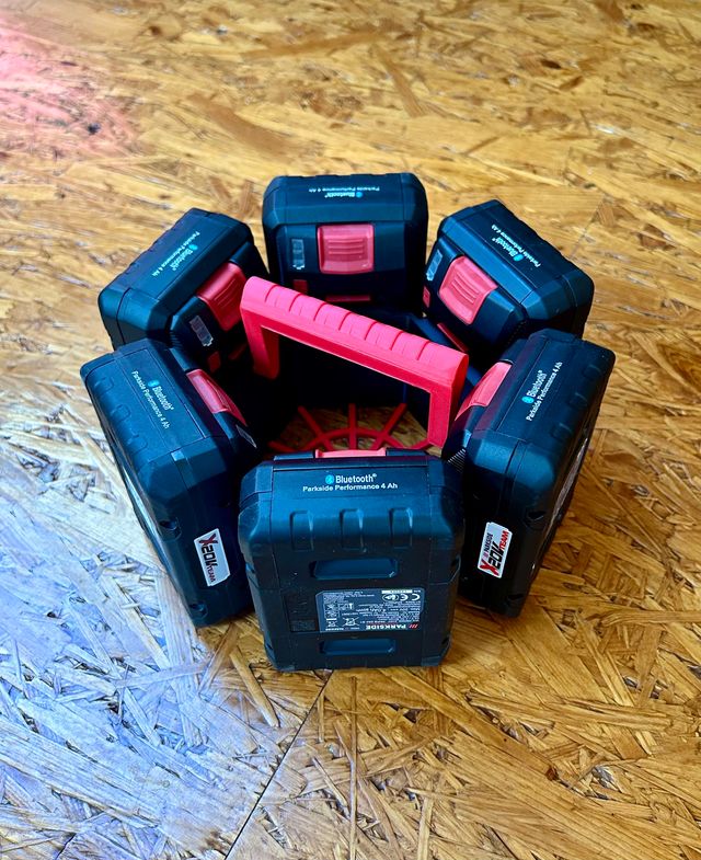 Soporte Baterías Parkside 20V