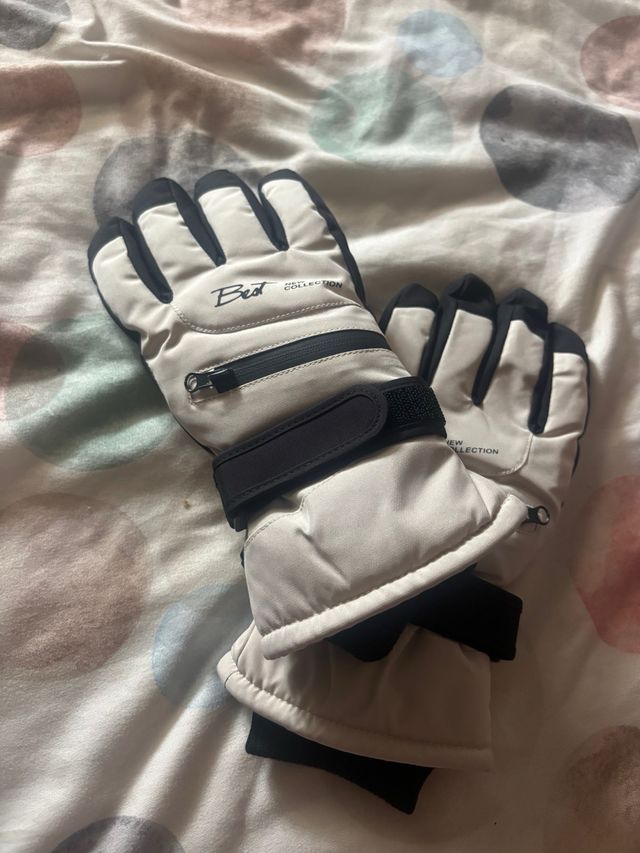Guantes Mujer Táctiles Beige y Negro