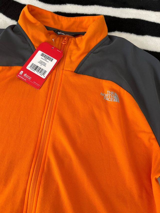 The North Face Sudadera Naranja Gris Talla XL
