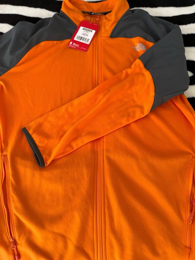 The North Face Sudadera Naranja Gris Talla XL
