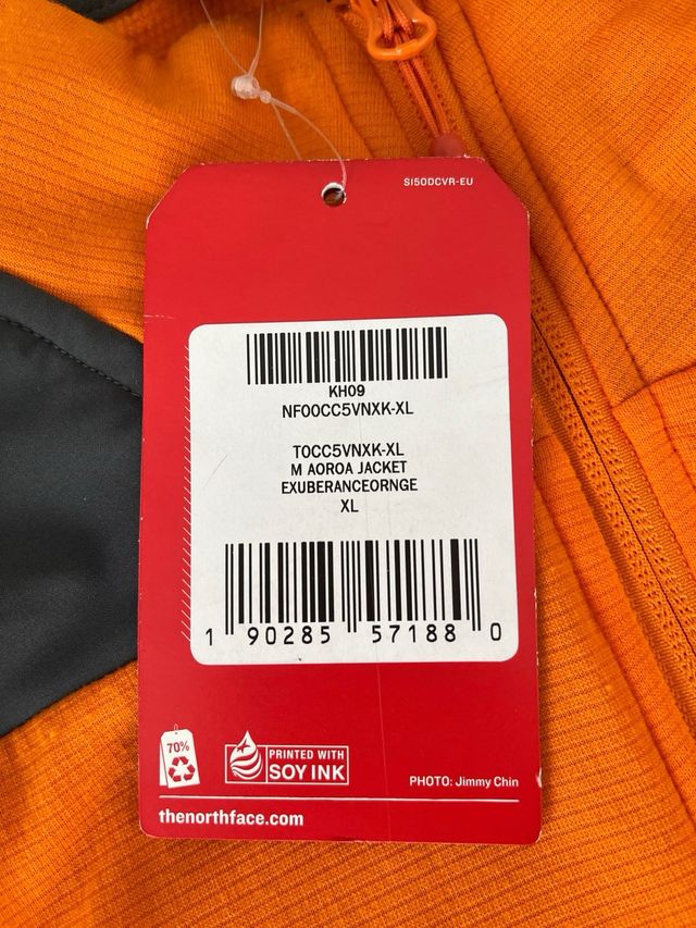 The North Face Sudadera Naranja Gris Talla XL