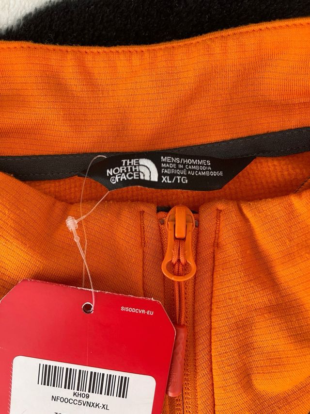 The North Face Sudadera Naranja Gris Talla XL