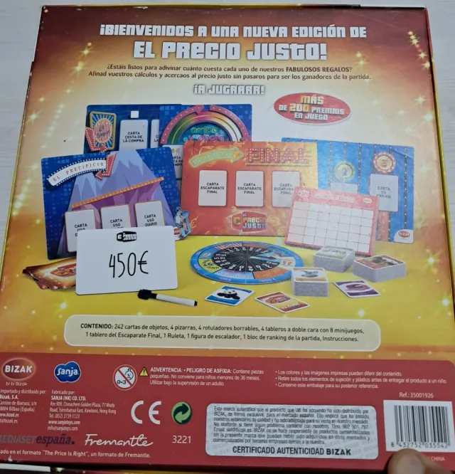 Juego de mesa El Precio Justo Bizak