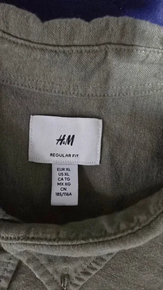 Camicia H&M Verde Militare XL