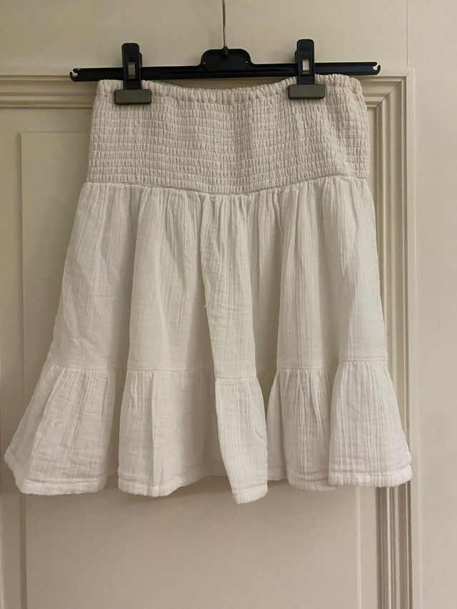 Falda corta Mango blanca