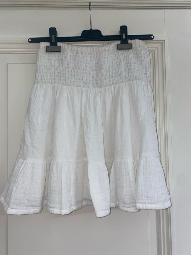 Falda corta Mango blanca