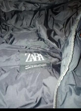Chaqueta acolchada negra Zara