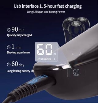 Máquina de barbear elétrica 2 em 1