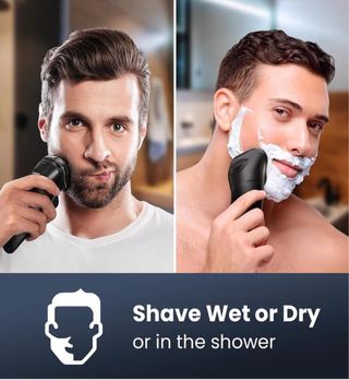 Máquina de barbear elétrica 2 em 1