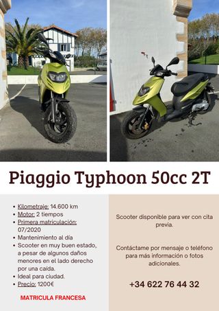 Scooter Piaggio Typhoon 50cc 2T 2020