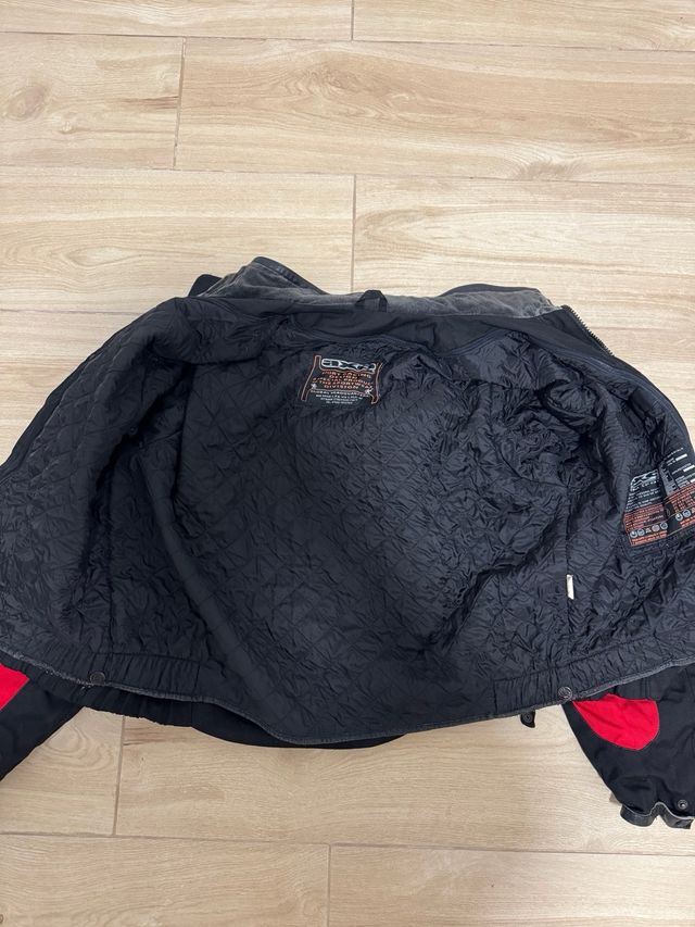 Chaqueta Moto AXO Roja Negra Gris