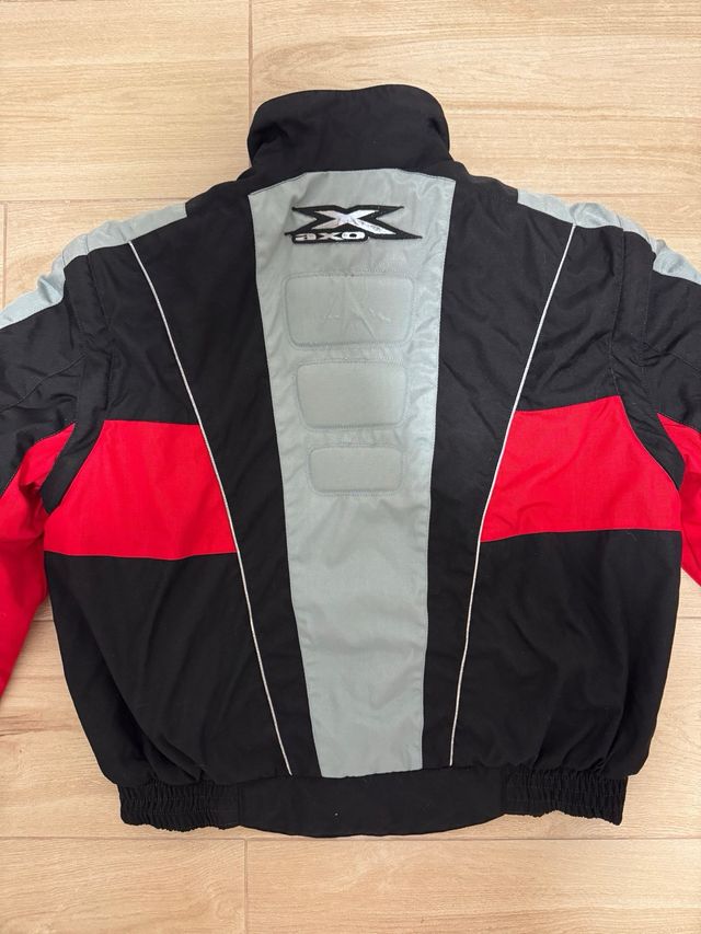Chaqueta Moto AXO Roja Negra Gris