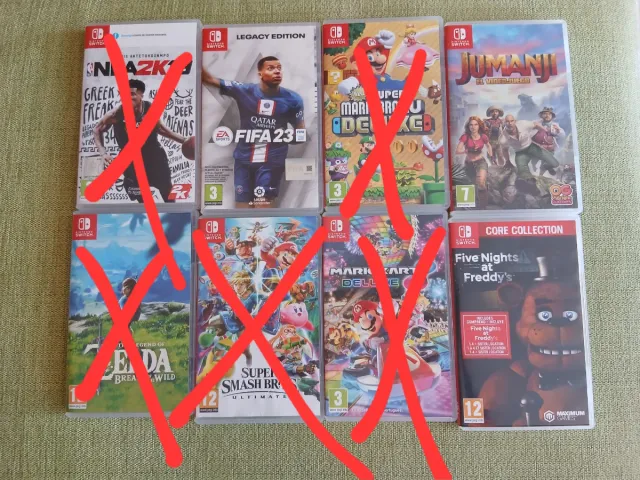 Jogos Nintendo Switch (preços no anúncio)