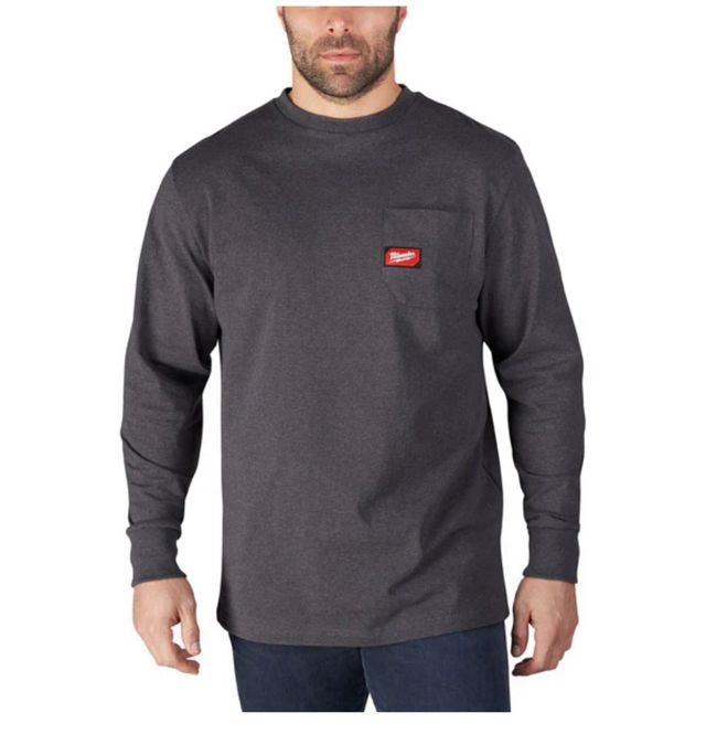 Camiseta Milwaukee Work T-Shirt L Gris Manga Larga